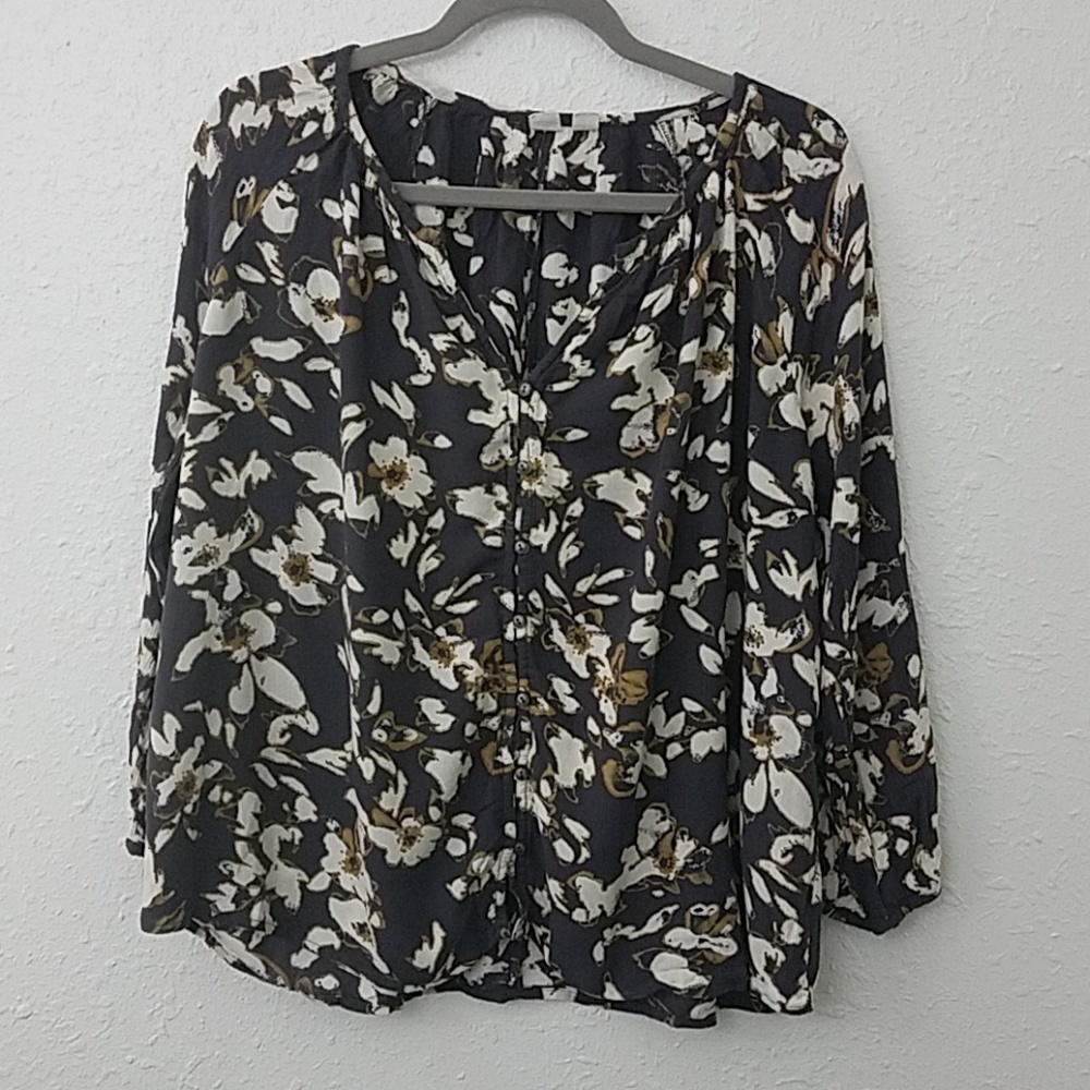 𝅺melrose & Market M peasant blouse button front